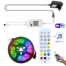 2020 New 12V Led Strip Lights Music Wifi Controller RGB 2835 5050 5m/10m/15m Waterproof Led Strip Diode Tape Home&Room Decration 2024 - buy cheap