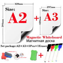 A2+A3  Whiteboard Calendar Magnetic Dry Erase Planner White Board Sticker Kids Drawing Message Board 2024 - buy cheap