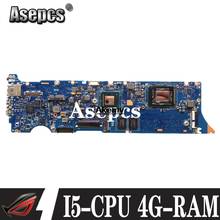 UX31E Laptop Motherboard For Asus ZenBook UX31 UX31E Motherboard W/ I5-CPU 4G-RAM original Mainboard 100% test ok 2024 - buy cheap