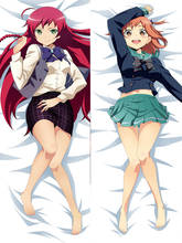 Coscase The Devil Is a Part-Timer! Japanese Anime Hataraku Mao-sama! Emi Yusa Dakimakura Pillow Cover Hugging Body Pillowcase 2024 - buy cheap