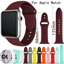 42 мм 38 мм спортивный силиконовый ремешок для часов apple Watch Series 1/2/3 ремешок для наручных часов iwatch 4 40 мм 44 мм браслет 2024 - купить недорого
