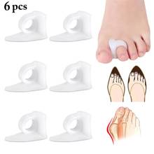 6PCS Kapmore Toe Separator Single Hole Solid Color Creative Toe Spacer Toe Straightener Thumb Adjuster Correction 2024 - buy cheap