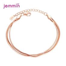 New Arrival 2021 Sterling Silver Luxury Simple Snake Bone Bracelet For Women Friendship Gift Bracelets & Bangles Pulseira 2024 - buy cheap