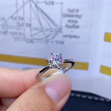 2020 new crackling  moissanite ring for women jewelry engagement ring for wedding 925 silver ring birthday gift 2024 - buy cheap