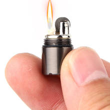 Компактная керосиновая мини-зажигалка в виде капсулы, бензиновая зажигалка, зажигалка с надувкой, шлифовальная бензиновая зажигалка, уличные инструменты 2024 - купить недорого
