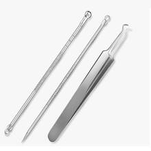 3Pcs Stainless Steel Facial Acne Spot Pimple Remover Extractor Tool Tweezer+Acne Needle+Blackhead Remover Acne Maquiagem 2024 - buy cheap