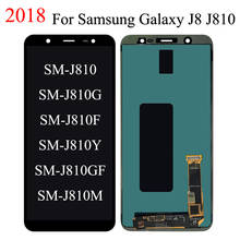 Черный TFT 6,0 дюймов для Samsung Galaxy J8 2018 J810 On8 SM-J810G SM-J810F SM-J810Y ЖК-дисплей сенсорный экран дигитайзер в сборе 2024 - купить недорого