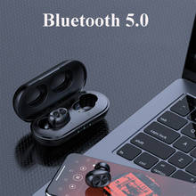 B5 TWS Bluetooth беспроводные наушники 5,0 с сенсорным управлением Водонепроницаемые Наушники 9D стерео Музыкальная гарнитура 300 мАч Внешний аккумулятор 2024 - купить недорого