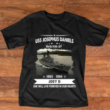 Navy Veteran Proud -USS Josephus Daniels DLG/CG 27 Photo Printed T-Shirt. Summer Cotton Short Sleeve O-Neck Mens T Shirt S-3XL 2024 - buy cheap