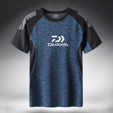 Daiwa roupas de pesca verão algodão tshirt mangas curtas ao ar livre esporte wear secagem rápida respirável camisa dos homens roupas de pesca 2024 - compre barato