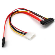 30 см SATA Combo (15 контактов Мощность и 7 Pin Дата-кабель 4-контактный молекс для Serial ATA жильный кабель Molex Sata Мощность адаптер оптовая продажа #3 2024 - купить недорого