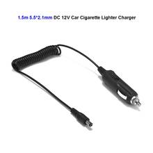 Cargador de coche de 12V CC, 5,5mm x 2,1mm, 5V, enchufe LED para encendedor de cigarrillos, con adaptador de corriente fusible para cargador de batería, tira de luz LED 2024 - compra barato