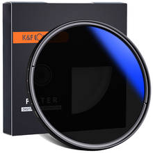 Filtro de lente para câmera k & f concept vara, nd, 37-82mm, revestido, ajustável, densidade neutra 2024 - compre barato