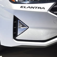 Calcomanías de vinilo para ventana de coche, pegatinas autoadhesivas con emblema, para Hyundai Elantra, 4 Uds. 2024 - compra barato