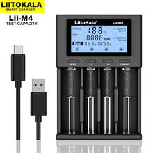 2020 LiitoKala Lii-M4 18650 зарядное устройство с ЖК-дисплеем, универсальное умное зарядное устройство, испытанная емкость для Li-Ion Ni-MH 18650 26650 AA AAA и т. д. 2024 - купить недорого