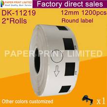 2 Refill Rolls Compatible DK-11219 Label Diameter 12mm Round 1000Pcs Compatible for Brother Printer QL-570/700/710/720 DK-1219 2024 - buy cheap