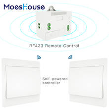 RF433 Wireless Self Powered Remote Control Smart Switch No Battery Needed No Wire.Wall Panel Transmitter Rocker Push Button 2024 - buy cheap