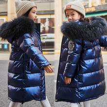 2019 New Style CHILDREN'S down Jacket Girls BOY'S Mid-length Thickening Large Fur Collar Large Childrenswear Winter Coat Disposa 2024 - buy cheap