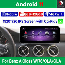 10.25 "/12.3" android 11 qualcomm 6g 128g carro multimídia jogador gps rádio estéreo para benz a classe w176 cla c117/x156 carplay 2024 - compre barato