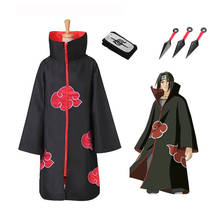 Hot Sale Anime Naruto Akatsuki /Uchiha Itachi Cosplay Halloween Christmas Party Costume Cloak Cape 2024 - buy cheap