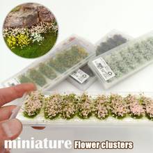 Vegetación en miniatura de grupos de flores largas, escenario de modelo militar, material de bricolaje para mesa de arena de trenes 2024 - compra barato