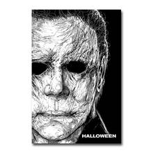 Halloween Hot Movie Wall Sticker Silk Poster Art Light Canvas Home Decoration 2024 - buy cheap