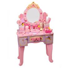 Girl child birthday gift simulation princess dressing table dressing table 3-4-5-6 years old house wooden toy 2024 - buy cheap