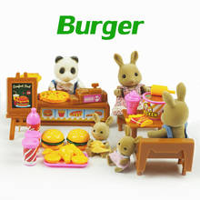 Hamburguesa Shop-Set de Hospital para niños y niñas, juego de rol con diseño de bosque de animales, oso, conejo, regalo de cumpleaños, DIY, 1/12 2024 - compra barato