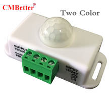 Mini interruptor com sensor de movimento pir, 12 v 24v, fita adesiva de led, detecção infravermelho smd 5050 3528, 6a, 12 volts, 24v 2024 - compre barato