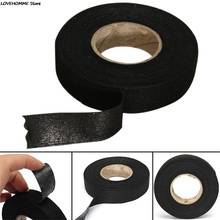 1Roll Black Color Strong Adhesive Cloth Fabric Tape Wiring Harness Tape For Looms Cars 2 size 19mm x 15M 9mm x 15M 2024 - buy cheap