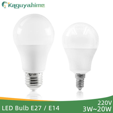 Kaguyahime LED E27 LED Light E14 LED Bulb AC 220V 240V 20W 15W 12W 9W 6W 3W LED Spotlight Table Lamp Bombilla Lighting Lampada 2022 - buy cheap