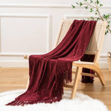 Battilo manta de malha de chenille para decoração caseira com franja decorativa para sofá-cama, cadeira, 50 pol. x 60 pol. 2024 - compre barato