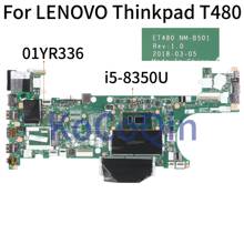 Kocoqin placa-mãe do portátil para lenovo thinkpad t480 núcleo sr3l9 I5-8350U mainboard 01yr336 01yu859 et480 NM-B501 testado 100% 2024 - compre barato