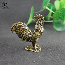 Ornamentos vintage de bronze sólido, decoração de mesa para estudo, estatuetas de animais, frango, sólido de cobre puro 2024 - compre barato