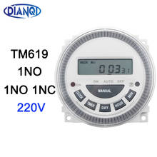 Dianqi-controlador de temporizador digital tm619, 220v, 16a, 7 dias, programável, semanal, interruptor de hora, contagem de minutos, cn304, 1no, 1no1nc 2024 - compre barato