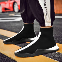 Qualidade da marca dos homens correndo meias sapatos de malha trending masculino flexível esportes tênis à moda confortável rua sapatos caminhada homem 2024 - compre barato