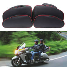 Um par de sacolas para motocicleta, saco lateral de bagagem, forro interno, à prova d'água para a visão da vitória 2008-2016 2009 2010 2024 - compre barato