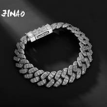 JINAO HIP HOP Hot Sale 16mm High Quality  Personality Iced Out AAA+ Cubic Zirconia Bracelet Men and Women Jewelry For Gift 2024 - buy cheap