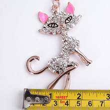 New Promotion Gift Lovely Cat Car Keychain Couple Mobile Car Accessories Key Links Fashion Alloy Key Rings Women Gifts 2024 - buy cheap