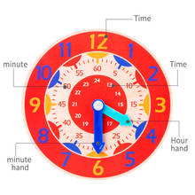 Children's Wooden Small Clock Time Cognitive Board Preschool Early Education Maths Teaching Aids Montessori Educational Toys 2024 - buy cheap