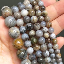 Natural Bamboo Agates Onyx Stone Beads Smooth Round Loose Spacer Beads For Jewelry DIY Making Bracelet Charms 15'' 6 8 10 12mm 2024 - buy cheap