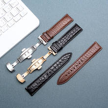 Watchband 14mm 16mm 18mm 19mm 20mm 21mm 22mm 24mm Alligator Full-grain Crocodile Grain Genuine Leather bands Watch Strap 2024 - buy cheap
