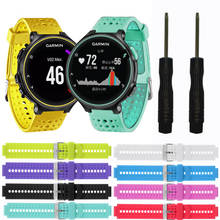 Мягкий силиконовый сменный ремешок для часов Garmin Forerunner 220/230/235/620/630/735, классический однотонный спортивный ремешок 2024 - купить недорого