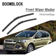 Boomblock 2 pçs acessórios do carro pára-brisas de borracha original lâminas de limpador braço kit para ford kuga mk1 mk2 2018 2017 2016-2008 2024 - compre barato