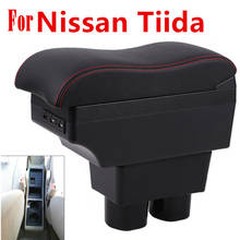 Reposabrazos USB para Nissan Tiida, caja de reposabrazos para Nissan Sylphy 2024 - compra barato