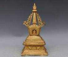 Chinês cobre bronze buda pagode grande stupa tope torre do templo nepal 2024 - compre barato