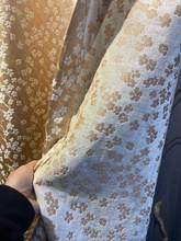 Pequeno fresco floral sombreamento chenille dupla face jacquard costura leite chá cor cáqui cortinas para sala de estar quarto 2024 - compre barato