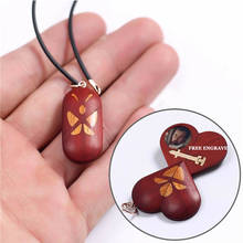 The Illusionist Locket Custom Photo Locket Necklace Wood Butterfly Pendant Jewelry For Women Valentine's Day Couple Lovers Gift 2024 - buy cheap