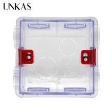 UNKAS Wall Mounting Box Internal Cassette White Back Box 137*83*56mm For 146mm*86mm Standard Touch Switch and USB Socket 2024 - buy cheap