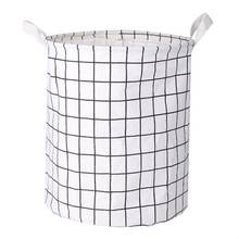 Waterproof Laundry Basket Kids Toy Clothes Organizer Storage Basket Large Cotton Linen Clothes Basket Home Sundries Storage Bin 2024 - buy cheap